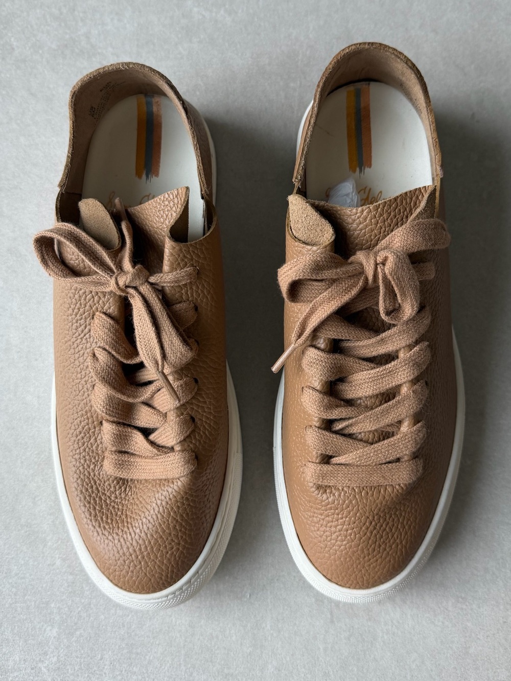 NWOT Sam Edelman Women's Tan Leather Poppy Sneakers